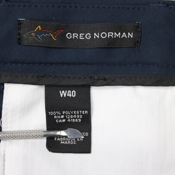 Greg Norman Short Mens 40 Blue Golf Pleated 100% Polyester Athleisure Athletic - Picture 9 of 11